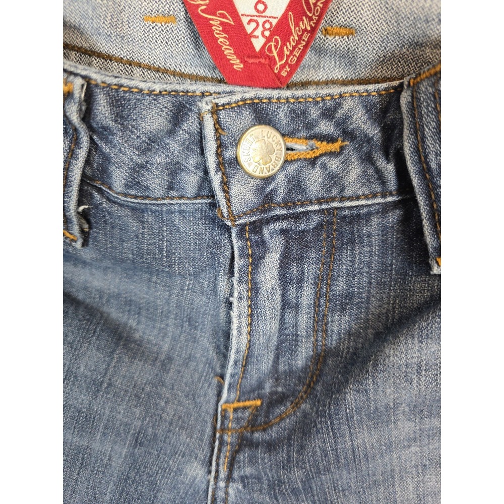 Lucky Brand Jeans Womens 6 Gene Montesano 6 Bronx Lola Straight Blue Y2K - Picture 5 of 13